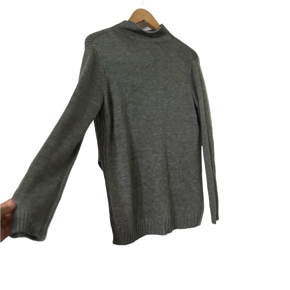 PROJECT NAADAM Gray High Low Knit Mockneck Sweater Pullover Top - Picture 8 of 8